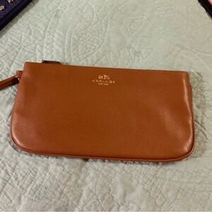 Coach Tan Leather Clutch NWT